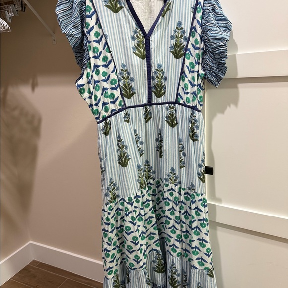 THML Dresses & Skirts - THML Blue and Green Floral Dress